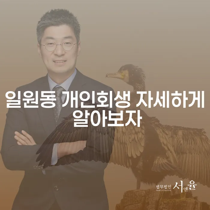 일원동 개인회생 자세하게 알아보자