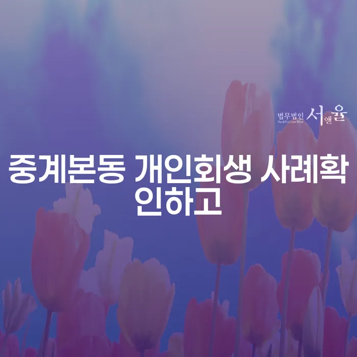중계본동 개인회생 사례확인하고