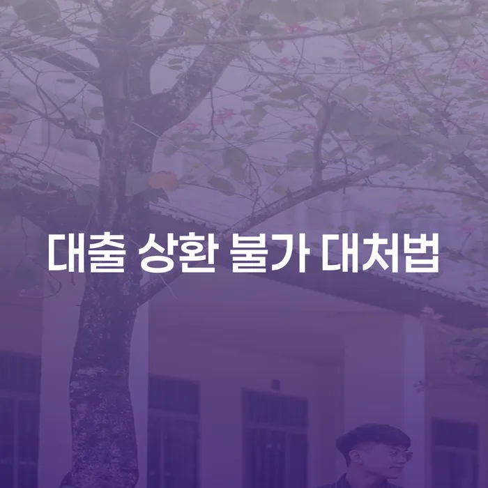 대출 상환 불가 상황, 어떻게 대처해야 할까요?