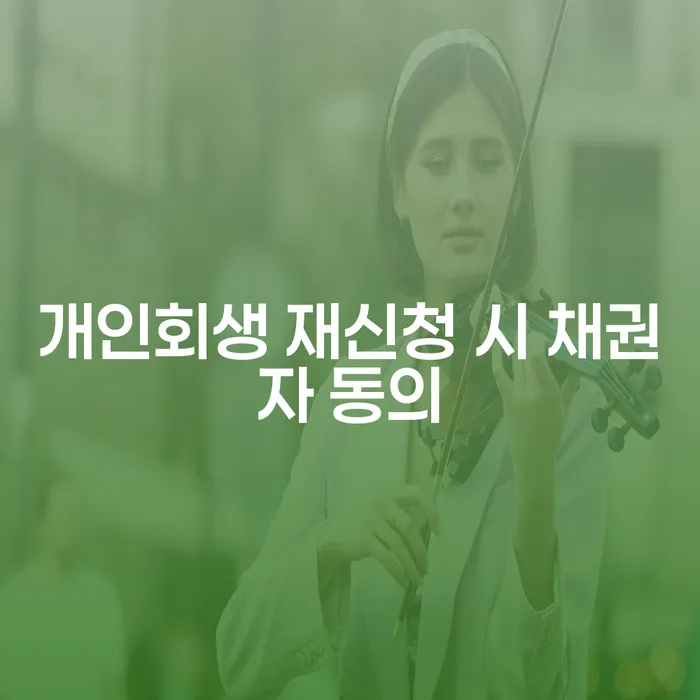 개인회생 재신청 시 채권자 동의: 어떻게 해결할 수 있을까요?