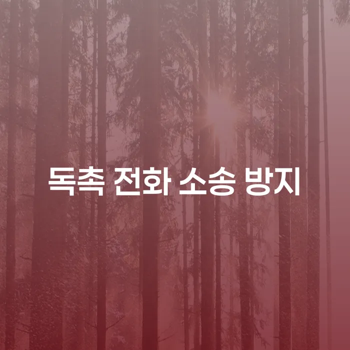 독촉 전화 소송 방지를 위한 효과적인 방법은 무엇인가요?